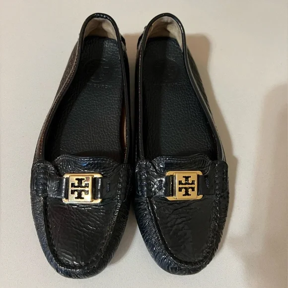 Tory Burch Kendrick Driver Loafers in Blue Size 7.5 - Picture 2 of 14